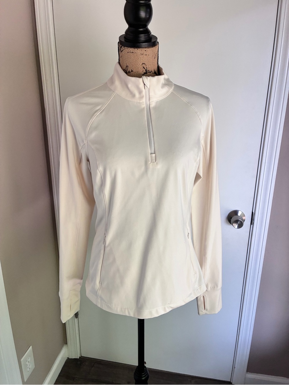 Yogalicious Cream Quarter-Zip Pullover